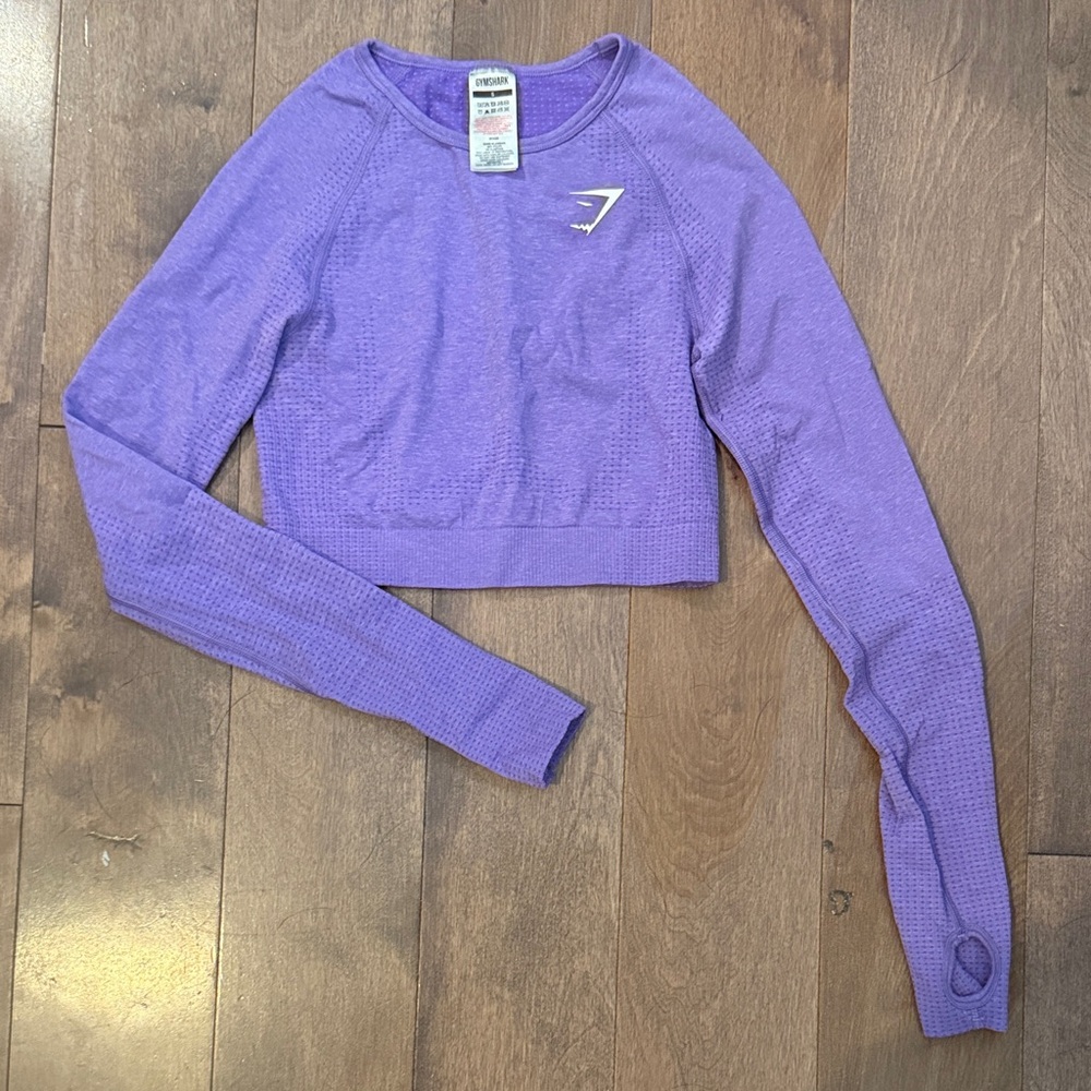 Gymshark Lavender Long Sleeve Crop Top